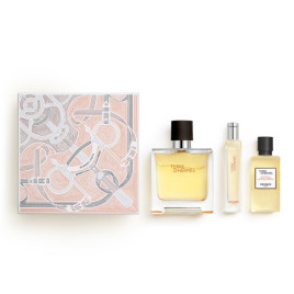 Terre d'Hermès | Coffret parfum avec son vaporisateur de voyage et son gel douche