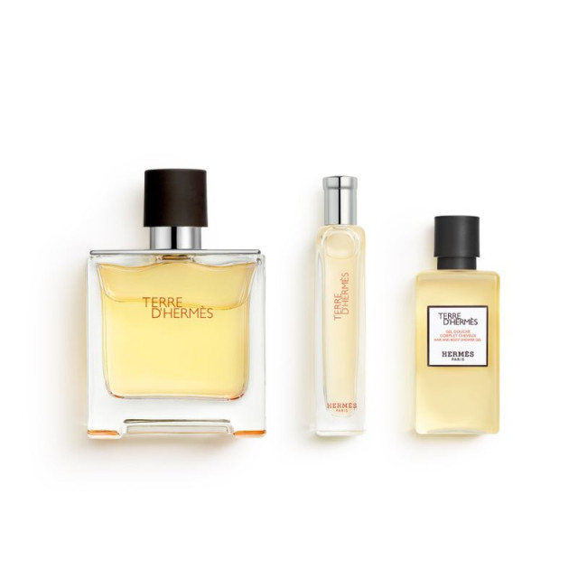 Terre d'Hermès | Coffret parfum avec son vaporisateur de voyage et son gel douche