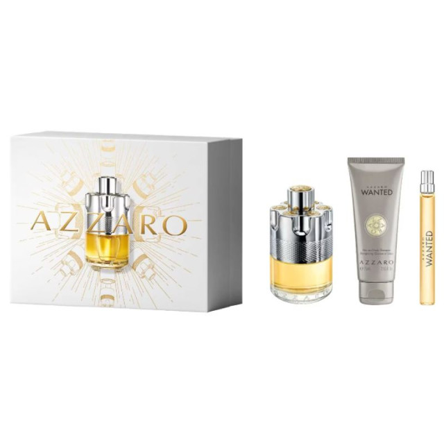 Azzaro Wanted | Coffret Eau de Toilette avec son vaporisateur de voyage et shampoing