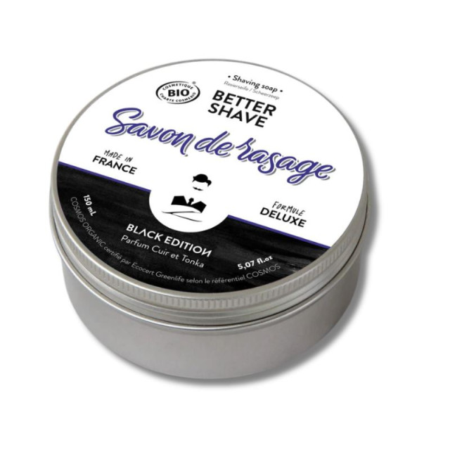 Better Shave | Savon de rasage certifié BIO - Black édition