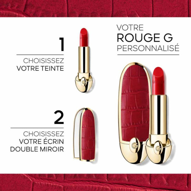 Rouge G | L'écrin bijou double miroir - Le rouge à lèvres soin personnalisable