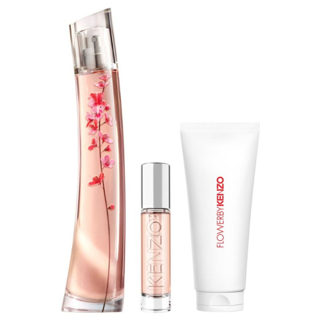 Flower by Kenzo Ikebana | Coffret Eau de Parfum avec son vaporisateur de sac et son lait pour le corps