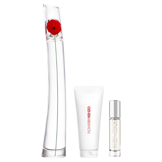 Flower by Kenzo | Coffret Eau de Parfum avec son lait pour le corps et son vaporisateur de sac