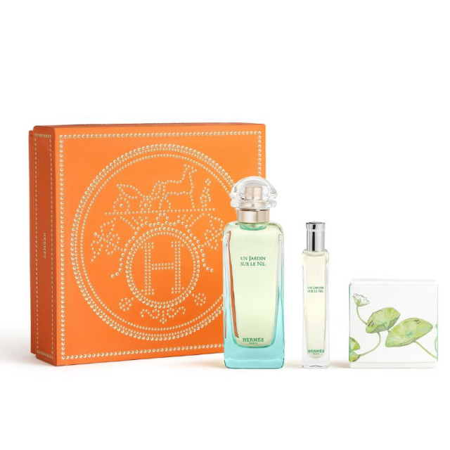 Un Jardin sur le Nil | Coffret Eau de Toilette avec son vaporisateur de sac et son savon parfumé