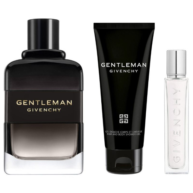 Gentleman | Coffret Eau de Parfum boisée avec son vaporisateur de voyage et son gel douche corps et cheveux