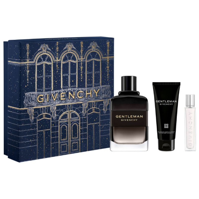 Gentleman | Coffret Eau de Parfum boisée avec son vaporisateur de voyage et son gel douche corps et cheveux