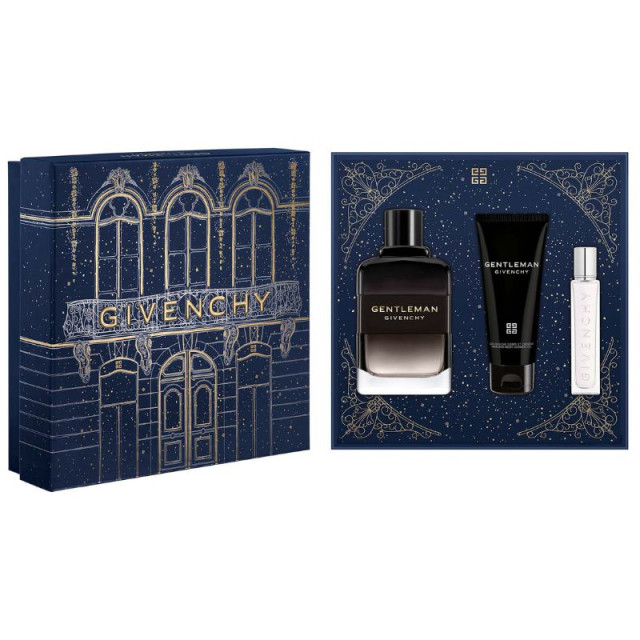 Gentleman | Coffret Eau de Parfum boisée avec son vaporisateur de voyage et son gel douche corps et cheveux