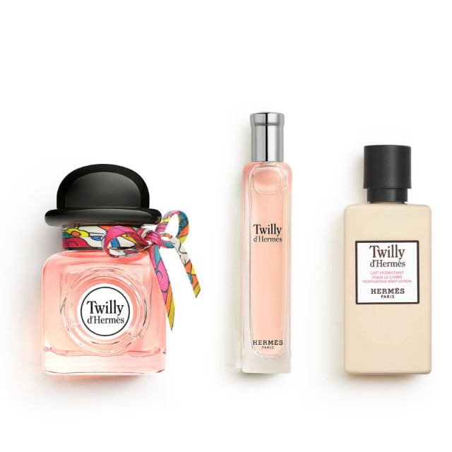 Twilly d'Hermès | Coffret Eau de Parfum avec son vaporisateur de sac et son lait hydratant