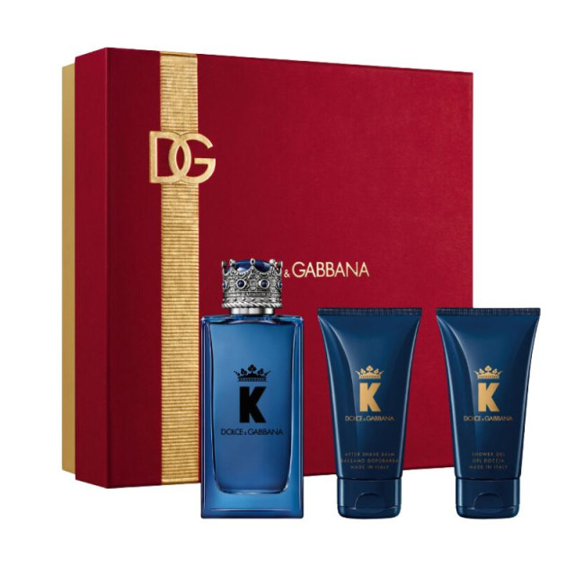 K by Dolce&Gabbana | Coffret Eau de Parfum avec son gel douche et son baume après-rasage